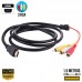 Cabo HDMI x 3RCA 1,5 Mts para PS3 Le-6616 It Blue - Preto